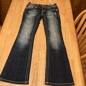 Miss Me Distressed Bootcut Jeans